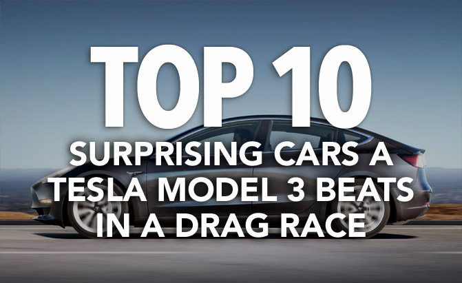 Top 10 Surprising Cars a Tesla Model 3 Beats in a Drag Race